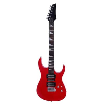 39-Inch Full-Size Electric Guitar Beginner Kit – Red with HSH Pickups, Bag, and Accessories image 2