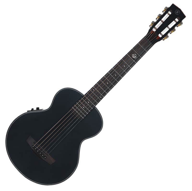 HEX BB200E M/BT Travel Mini Acoustic Guitar Black Satin Fishman Preamp Pickup Slotted Headstock image 1