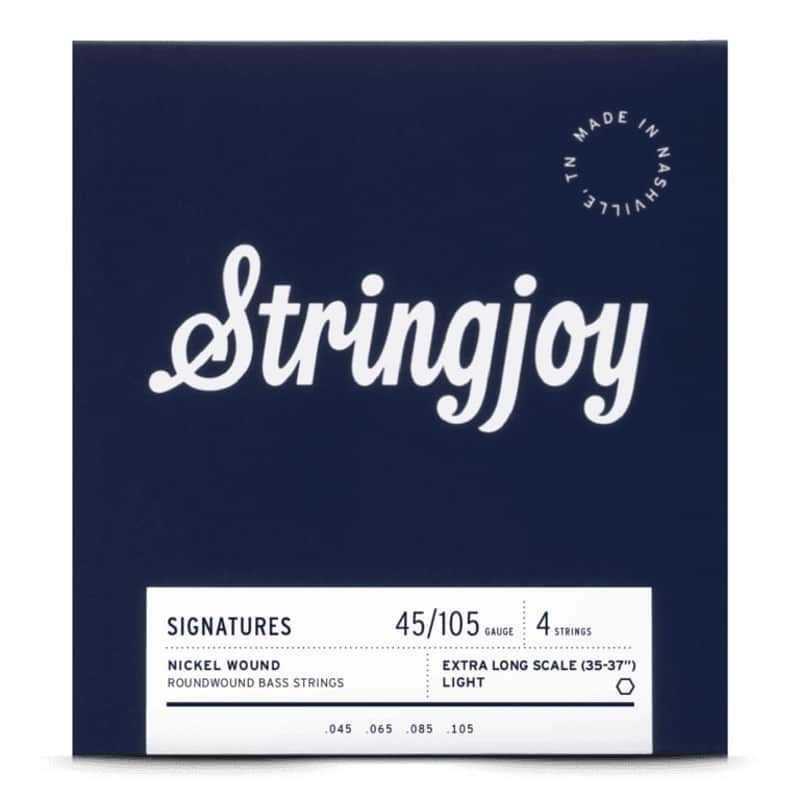 Stringjoy 45-105 Extra Long Scale 4 String Light Gauge Signatures - Nickel Wound Bass Guitar Strings-SJ-BA45105XL image 1