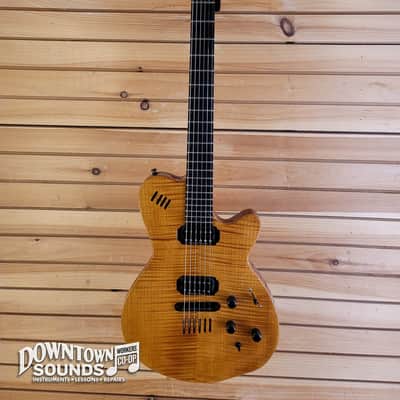 1995ish Godin LGX Electric Guitar with Godin Hard Case - Natural Flame Maple, 8lbs image 2