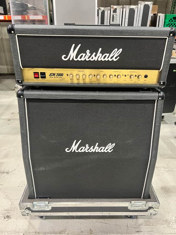 Marshall JCM 2000 DSL 100 Dual Super Lead Amp Head with 1960A Cabinet full stack - Black w/ Road Case image 1