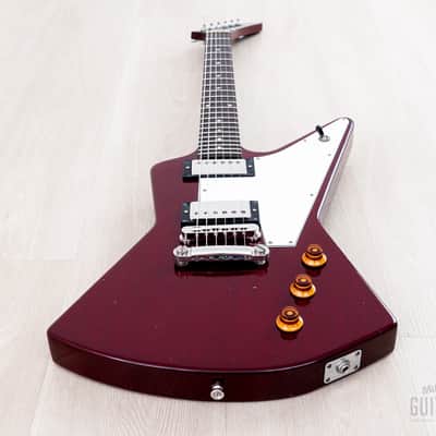 1998 Gibson Explorer '76 Vintage Reissue Clapton Cut Mod Wine Red w/ Case image 10