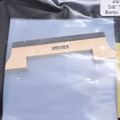 Grover Set of 9 Acousticraft Tenor Banjo Bridge 5/8" - 5 String - Maple & Ebony - Germany-New! NOS image 4