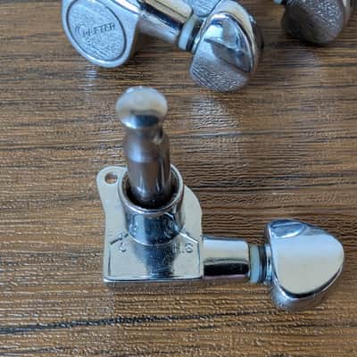 Crafter 10mm 6 in Line Right Handed Electric Guitar Tuners Kidney Buttons image 3