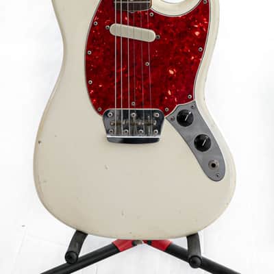 1966 Fender Musicmaster II in Olympic White 6.2lbs. 23 short scale image 2