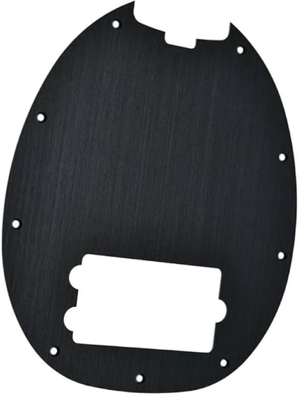 Music Man Style Brushed Aluminum Pickguard 4 String - Black FREE SHIPPING! imagen 1