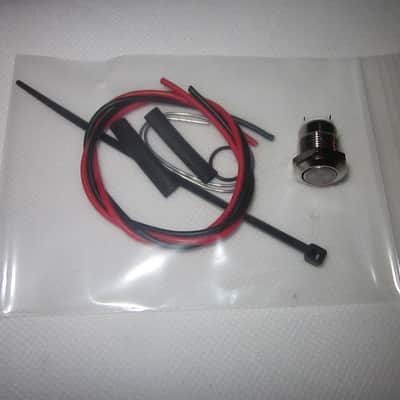Guitar Kill Switch/Cutoff 12mm Chrome Momentary Flat Head Push Button. Complete Full Parts Kit image 3