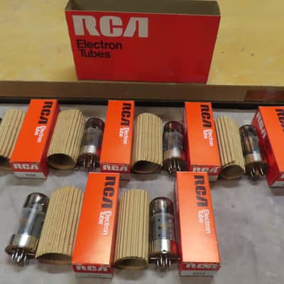 RCA 6550 POWER TUBES 1987 SET of 6 NOS in BOX SVT FENDER 400-PS AMPLIFIER FREE USA SHIPPING! image 3