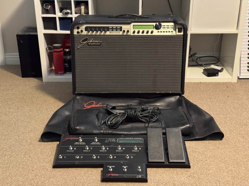 Immagine Johnson Millennium Stereo 150 Amp w/ J12 & J3 Foot Controllers , MIDI Cable, Johnson Case – Read Description - 1