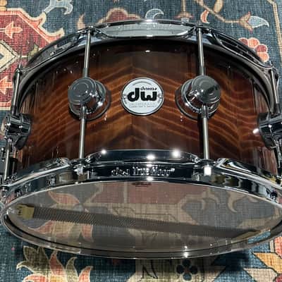 DW Collector's Series Exotic Snare Drum - 6.5x14 - Candy Black Burst Over Vavona image 1