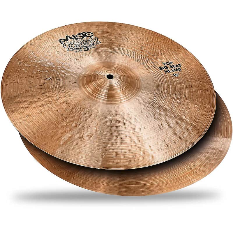Paiste 16" 2002 Black Big Beat Hi-Hat Cymbals (Pair) image 1