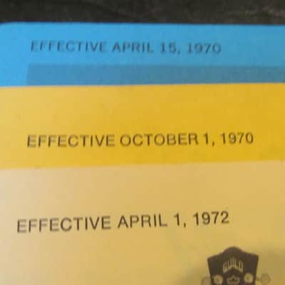 Vintage Guild Guitar Price Lists Lot of 9 1969-1980 image 8