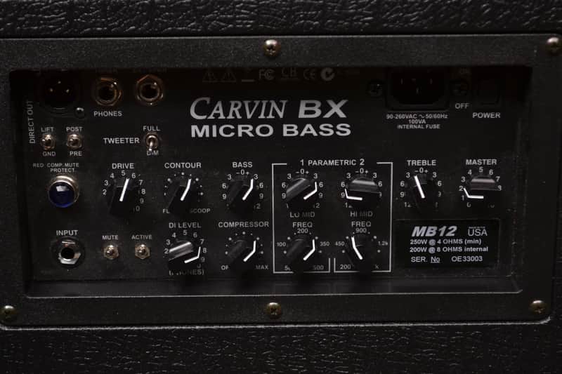 CARVIN MB12 250W Micro Bass Amp Amplifier Combo Excellent In box