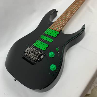 Ibanez Premium UV70P Black Green BK Steve Vai 7-String Electric Guitar + Case JEM/UV - New - But demoed image 5