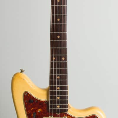 Fender Jazzmaster Solid Body Electric Guitar (1960), ser. #58205, original white Tolex hard shell case. image 8
