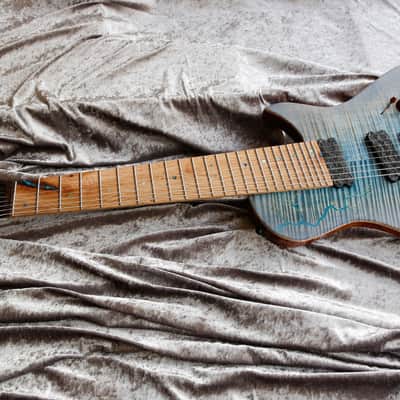GB Liuteria Custom Boutique kapooya 8 string fanned Lichtenberg effect edition image 9