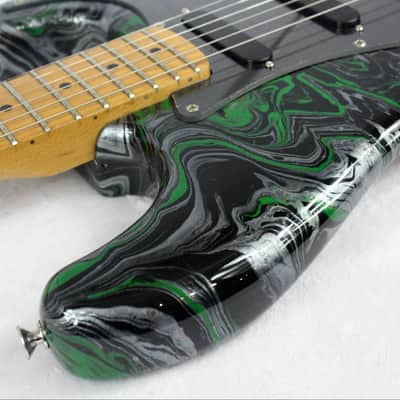 Custom Swirl Painted and Upgraded Arbor Strat Style Electric Guitar image 16
