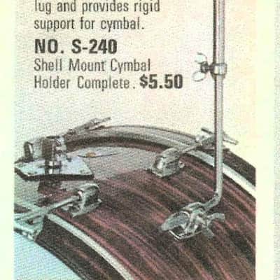 Vintage 60s Ludwig #1370 Hoop Mount or #1372 Shell Mount or Ludwig Standard #S-240 Shell Mount Cymbal Holder - LSMCH-201 image 22