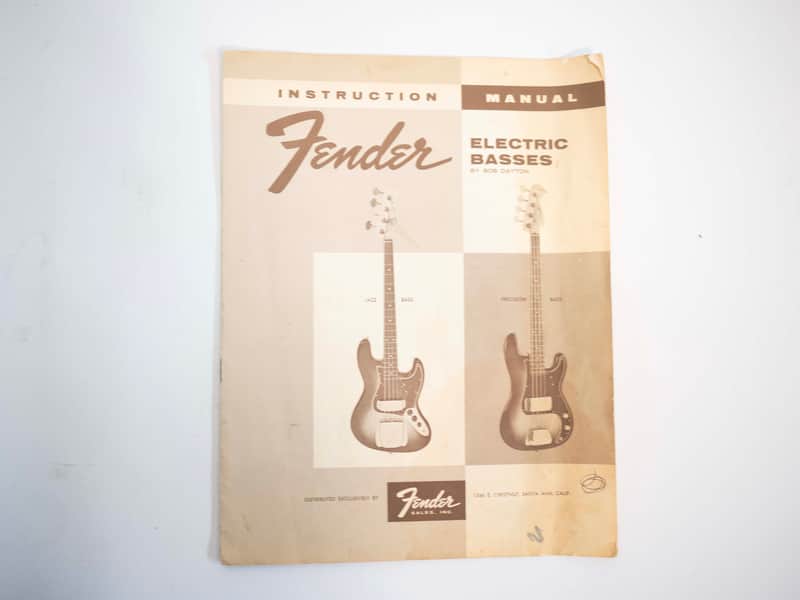 Fender Precision Bass Instruction Manual 1962 image 1