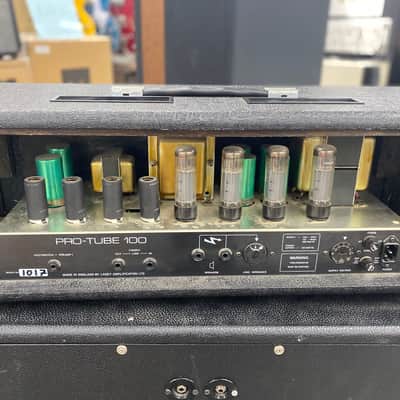 Laney AOR Pro Tube Lead 100 Series Head with Sonic 4x12 cab loaded with Celestion g12k-85 1980's Half Stack image 5
