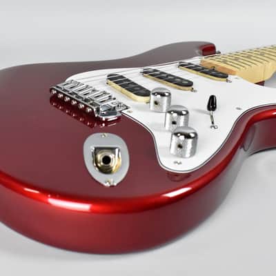 1980's Schecter "Strat" Style Electric Guitar Candy Apple Red w/HSC image 5