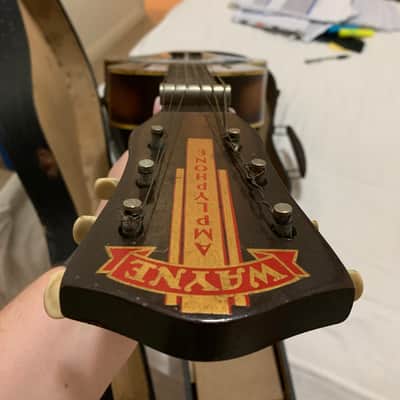 Wayne Amplyphone Guitar Resonator 1930’s/1940’s Brown/black image 16
