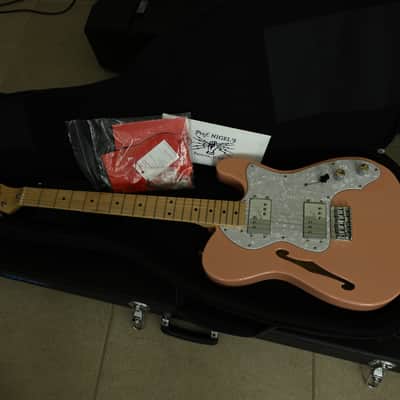 Fender MIJ Flamingo Pink Telecaster Thinline 2017 - UPGRADED GIG BAG! image 10