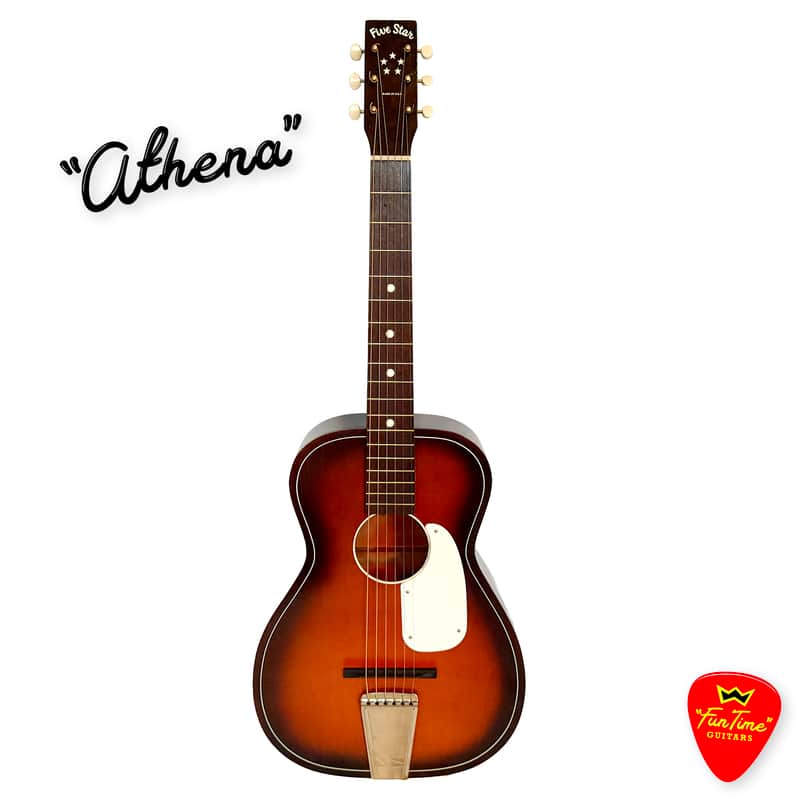 1968 Five Star Harmony-made Parlor Guitar Sunburst Acoustic – “Athena” image 1