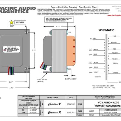 Pacific Transformer Vox Albion AC30 Power Transformer 2022 image 3