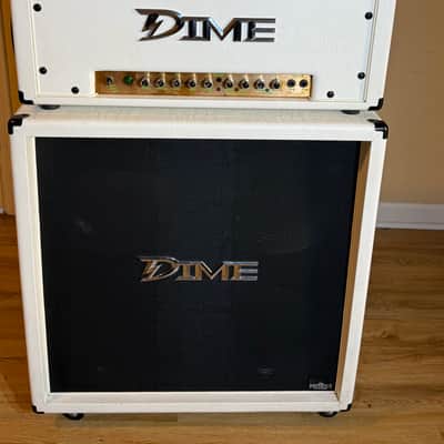 Dime D100 White Half Stack w/ D412 Eminence 4x12 Cabinet – Extremely Rare Dimebag Darrell Signature Amp image 8