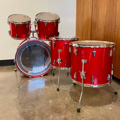 Tama Granstar Custom 5-Piece Drum Set - 1987 - Candy Apple Red - with Hard Shell Cases image 3