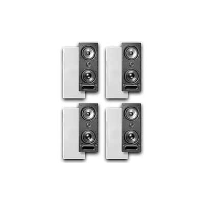 Polk Audio Vanishing Series 265-LS In-Wall 3-Way Loudspeakers | 4 Speakers | Rotating Cam System for Easy Installation | White Grilles image 2
