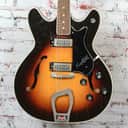 Hagstrom - 1967 Viking V-1 Semi-Hollow Electric Guitar - Sunburst - w/HSC - x2526 - VINTAGE
