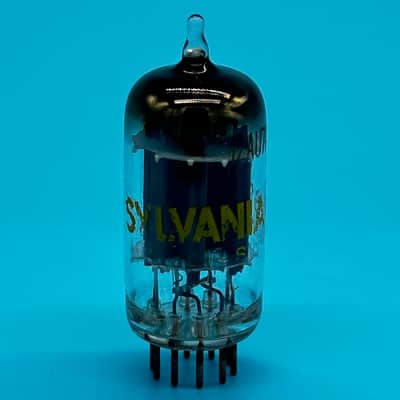 1960s Sylvania 12AU7 ECC82 Vintage Long Plate Halo Getter Preamp Tube! T330 image 2