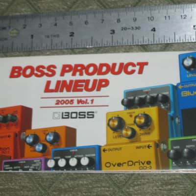 very lightly handled / very clean Boss Product Lineup 2005 Vol.1 (fold open product catalog - fully open it is 14 inches L x 10 inches W), printed in Taiwan 2005 image 6