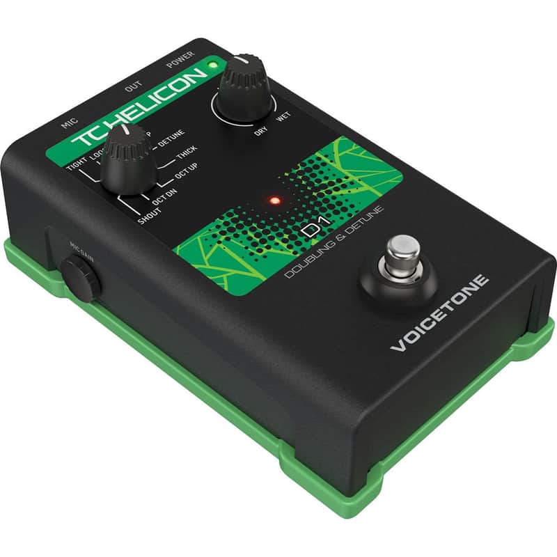 TC Helicon Helicon VoiceTone D1 Single-Button Stompbox for Realistic Vocal Doubling Effects image 1