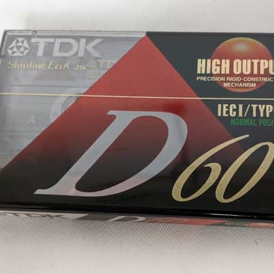 Brand New Sealed TDK D60 Audio Cassette Tape, 1990's image 2