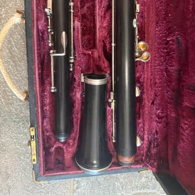 Noblet brand wood Oboe with case and reed. Made In France image 5