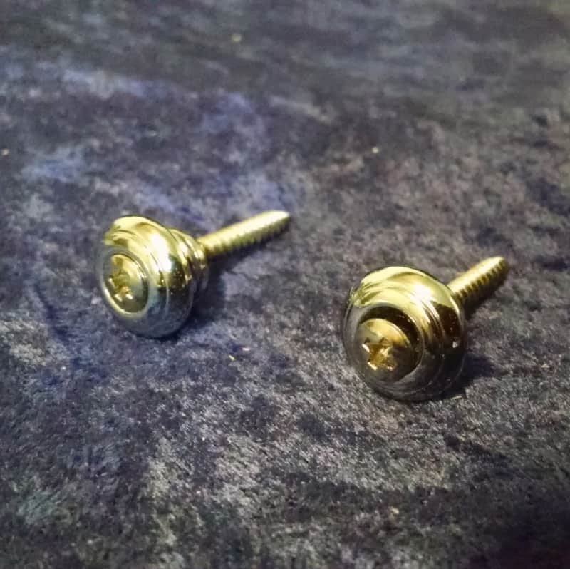 1990s Ibanez Strap Buttons chrome image 1