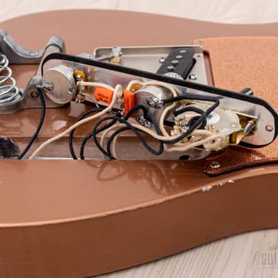 Snakehead T-Style Double Cutaway, MJT Body & Fender-Licensed Musicraft Neck, Copper Lacquer w/ Bigsby, Porter Pickups, Case image 19