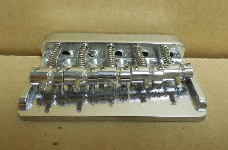 New Chrome  bass guitar Washburn 5 String Replacement Bridge image 1