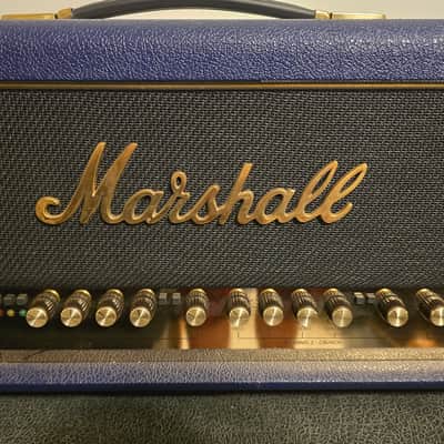 Marshall 6100 30th Anniversary Series 3-Channel 100-Watt Guitar Amp Head 1992 - 1997 - Blue image 3