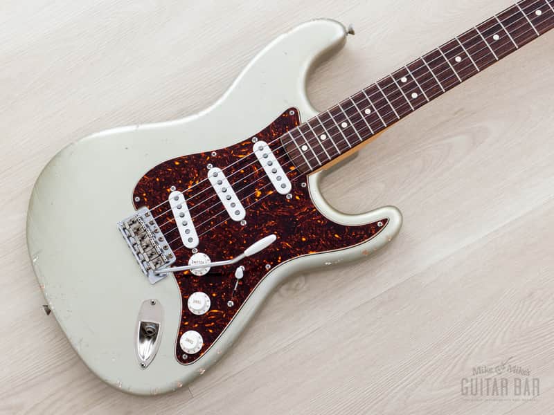 2004 Fender + MJT Stratocaster Partscaster Limited Edition CME Neck & Inca Silver Relic Body w/ Custom '69 Pickups, Case