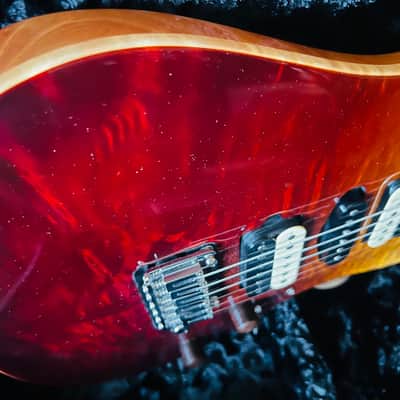 Suhr Modern Carve Top Desert Gradient Angel Quilt Mahogany Back, Cocobolo knobs and Covers image 8