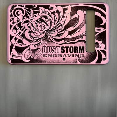 Pink Fender Strat Guitar Body Custom Laser Engraved Lavender Mirror Pickguard with Tremolo Cover HSH, HSS, SSS Setup Available image 5