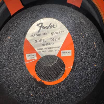 1974 Fender Twin Reverb Cabinet with pair of JBL D120f Orange speakers image 6