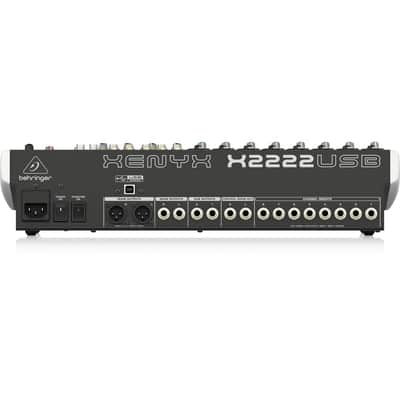 Behringer XENYX X2222USB Premium 22-Input 2/2-Bus Mixer with XENYX Mic Preamps and Compressors British EQs - Bundle With 2 Pack XLR M to F Professional Microphone Cable - 25' image 18
