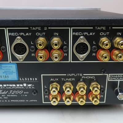 MARANTZ 3200 PRE AMPLIFIER / PREAMP +NEW GOLD CONNECTORS FULLY SERVICED RECAPPED image 10