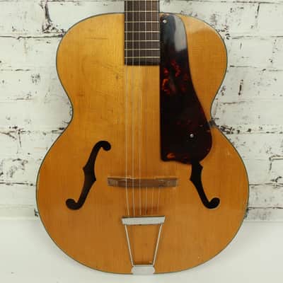 Vintage 1950s Harmony Patrician H1407 Natural Archtop Acoustic Guitar image 2