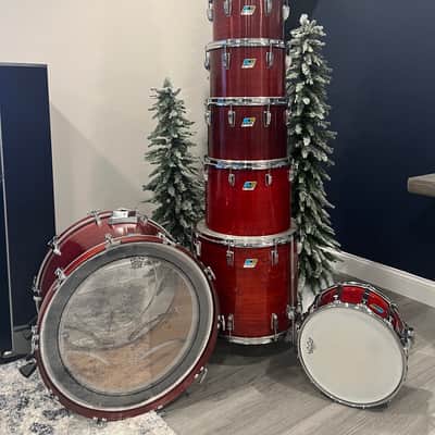 Vintage Ludwig 10 Piece Kit - 70's - Mahogany image 1